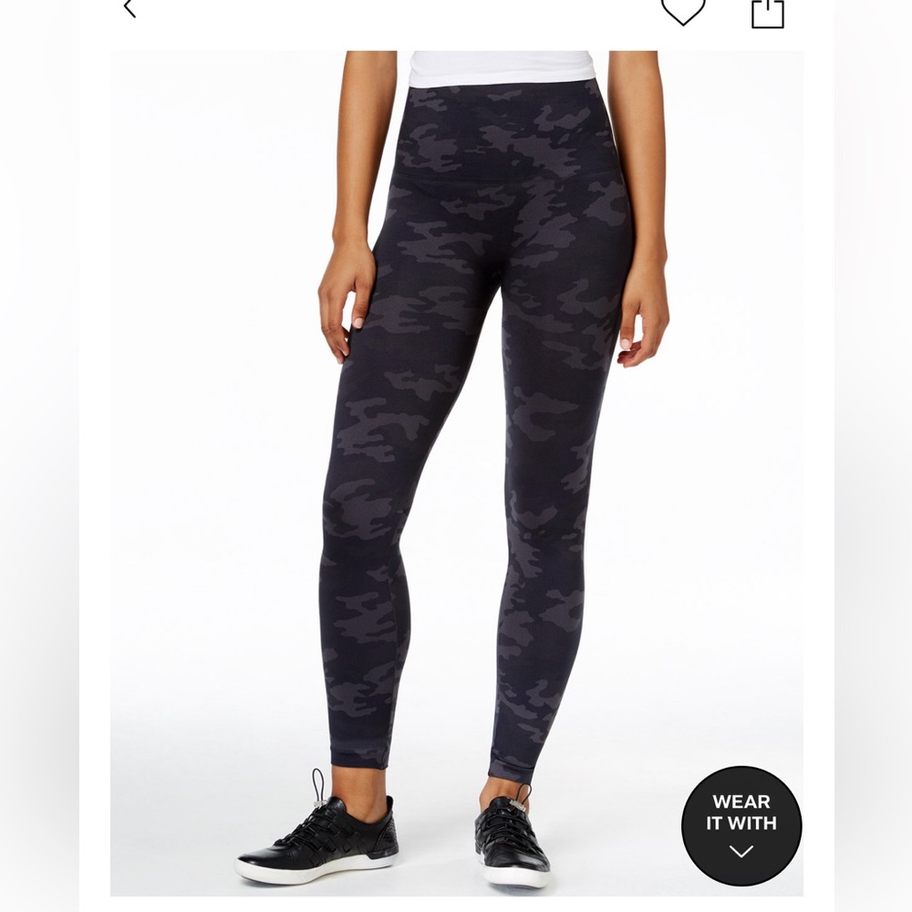 SPANX • look at me now black camo leggings XL